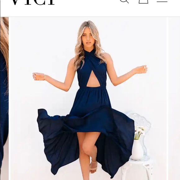 Vici Dolls Halter Cut Out Midi Dress - Picture 4 of 4